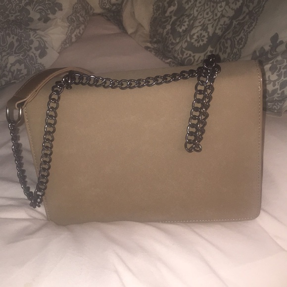 Khaki suede bag - Picture 3 of 6